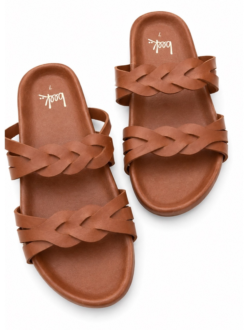 Beek. sandals Slides Motmot Braided Leather slip on size 7 new